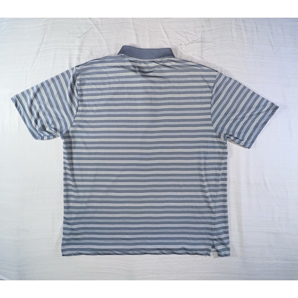 PGA Tour Golf Shirt Size XL Extra Large Polo Gray White Striped - Picture 7 of 11
